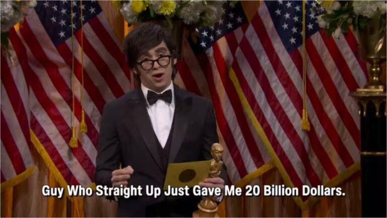 Milei volvió a Saturday Night Live: parodia junto a Trump y chistes sobre el «cheque» de los 20 mil millones